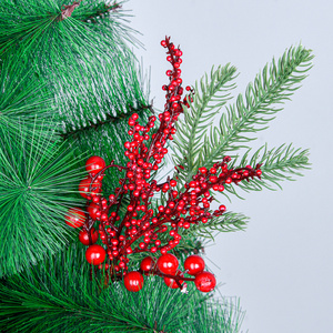 Ramo di piante bianche e verdi con bacca rossa per albero di natale e ghirlande decorazioni ornamenti - Product Image 5