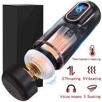Automatischer Masturbator für Männer mit 9 Saug-, Stoß- und Rotationsmodi, Heizfunktion, Blowjob-Maschine, LCD-Display, Sexspielzeug für Männer
