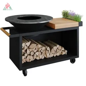 AHL corten barbecue in acciaio cottura firepit griglie BBQ arrugginito piccolo barbecue pit