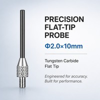 Sonde à pointe plate en carbure de tungstène SD2.0X10mm, filetage M2.5, stylet de mesure de précision pour indicateur à cadran, pièce de rechange pour micromètre