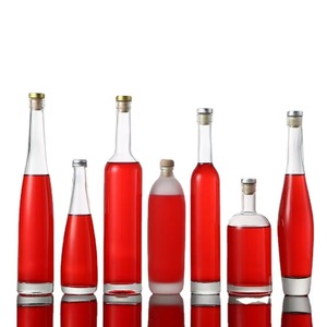 Bouteille en verre transparente à rayures verticales de 500 ml, best-seller, pour whisky, vodka et rhum, avec bouchon en métal et <span class=keywords><strong>film</strong></span> rétractable - Product Image 5