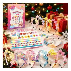 Hot Selling Girls Headwear <b>Kit</b> <b>DIY</b> Unicorn Flower Crown Charms Satin Mesh Craft Toy Birthday Present Bundle Pack - Product Image 3
