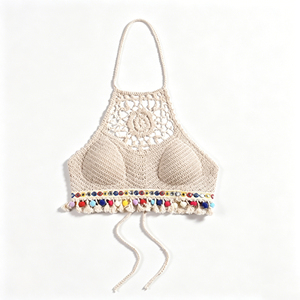 <strong>Festival</strong> Outfit Crochet Bandeau <strong>Top</strong> Bohemian Beach Cover up Handmade Knitted Bralette Summer Vacation Swim <strong>Top</strong> - Product Image 1