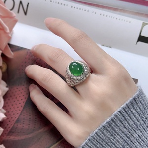 Exquisite Jewelry Eco-friendly Copper 10*12mm Red Corundum Zircon Open Resizable <b>Rings</b> for Refined Everyday Wear - Product Image 6