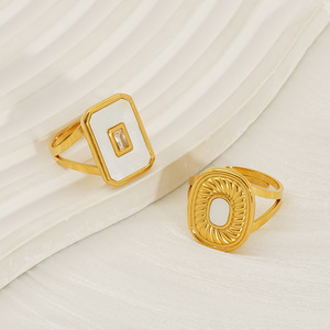ZOGXIN Geometric <b>Adjustable</b> <b>Ring</b> 18k Gold Plated For Women Party Jewelry - Product Image 2