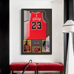 Vente flash : impressions sur verre de luxe, design de vêtements de stars de la <span class=keywords><strong>NBA</strong></span>, décoration moderne pour la maison, peinture murale, toile, huile, taille personnalisée - Product Image 4