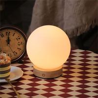 Lampes de table rechargeables en bois et verre, design nordique, veilleuse pour enfants, 2023