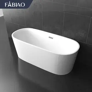FABIAO Banheiras Fashion Designed acrylic durable freestanding white bath tub free standing bath tub