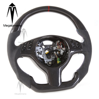 Volant en fibre de carbone adapté à la BMW Série 3 E46 E39 X5 E53 M3 330ci 325i Volant personnalisé en Alcantara avec LED