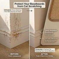 Griffoir moderne pour chat avec jouet à suspendre, structure en bois stable, écologique et durable pour grands chats, protection des meubles