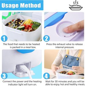 2026 Portable Electric Microwave Oven <b>Lunch</b> Food Warmers Portable Mini 110/24/12v for Car Home - Product Image 3