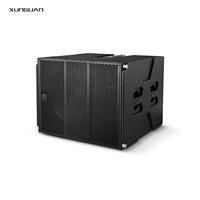 XUNGUAN RM118 Subwoofer Line Array Passif Simple 18 Pouces en Contreplaqué de Bouleau avec Polyurée 800W pour Bar, Scène, Concert et Performance Audio