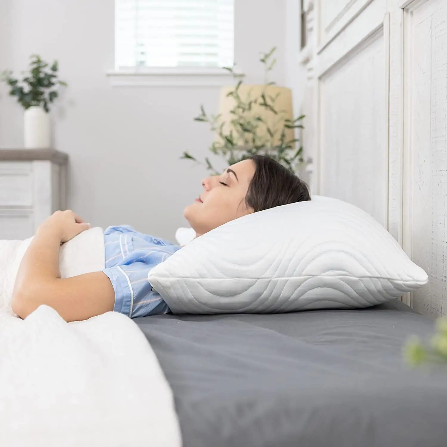 Здоровая кровать из бамбука, измельченная подушка из пены с эффектом памяти для шейного спондилеза