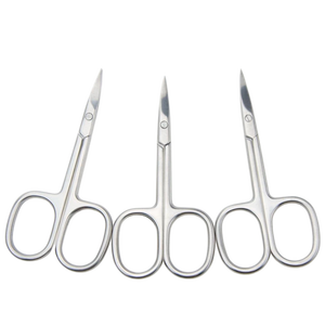 Ciseaux en acier inoxydable poli miroir à pointe incurvée pour les poils des sourcils, du nez et la couture, <span class=keywords><strong>tondeuse</strong></span> à poils du nez pour hommes - Product Image 2