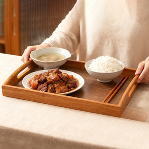 Wooden Square Serving <b>Tray</b> <b>Large</b> Medium Small For Tea And Dessert Japanese Style Home Use - Product Image 3