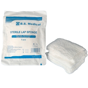 Buena Calidad 30x30cm 40x40cm 45x45cm quirúrgico médico Lap esponjas estéril vendaje para heridas almohadilla Abdominal - Product Image 1