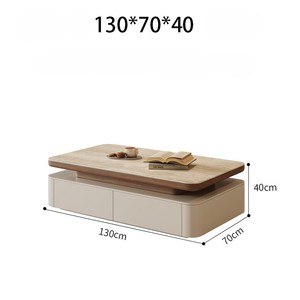 <span class=keywords><strong>Table</strong></span> <span class=keywords><strong>basse</strong></span> et meuble TV de style crème, simple, moderne, luxueux et irrégulier, avec motifs en relief, pour salon - Product Image 1
