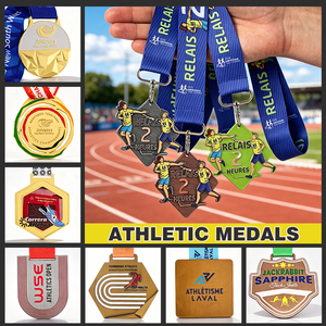 Médaille de course sportive personnalisée en alliage de zinc avec émail 3D, récompense de succès du tournoi de l'Association du <span class=keywords><strong>Mexique</strong></span> <span class=keywords><strong>Baja</strong></span> California, vente en gros - Product Image 2