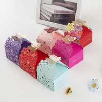 Boîte de bonbon de cadeau de faveur de mariage de papillon de prix usine boîte de bonbon de chocolat de mariage de conception de luxe