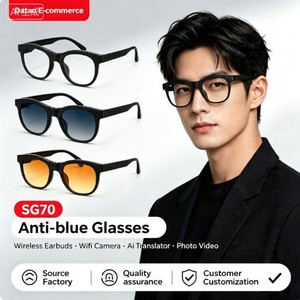 SG70 AI Smart <b>Glasses</b> Business Translation Blue Light Blocking Directional Audio Travel Features Video <b>Camera</b> <b>Glasses</b> - Product Image 1