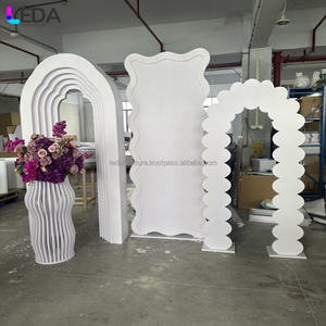 LEDA Wedding <b>Artificial</b> Silk <b>Flower</b> <b>Wall</b> Panel Backdrop <b>Flower</b> White Backdrop for Wedding event - Product Image 3