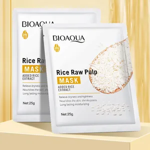 BIOAQUA High Quality Rice Puree Mascarillasl Facial Skincare Beauty Products Face Mask Sheet