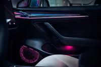 Éclairage d'ambiance de voiture 64 couleurs LHD/RHD pour Tesla Model 3 2020-2023, accessoires d'éclairage intérieur LED pour mise à niveau Model Y