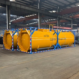Conteneur-citerne ISO en acier inoxydable 20FT 40FT pour le transport de produits chimiques inflammables, acides et produits dangereux – Fournisseur d'usine - Product Image 2