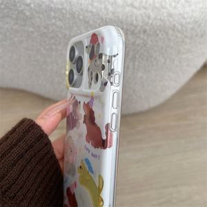 Funda para Teléfono Móvil Happy IMD con Diseño de Cachorro para iPhone 17 16 15 14 Pro Max, Linda Caricatura de Amor, Impresión en PC y TPU, Resistente a Impactos - Product Image 6