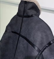 Fait sur mesure Infinity hommes décontracté en peau de mouton bombardier en cuir veste hiver coupe-vent adulte volant aviateur Style PU