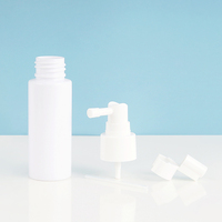 Flacon pulvérisateur nasal portable 50 ml en PET, blanc, à pression, pour cosmétiques, brume fine