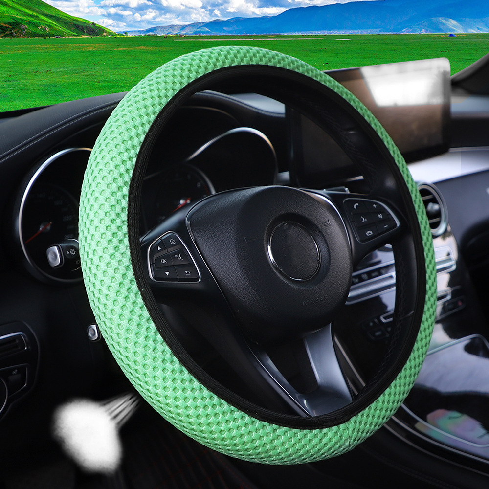Cool Silk Elastic Car Steering Wheel Cover - Universal Summer Coolable Protector by Shenzhen New Hen