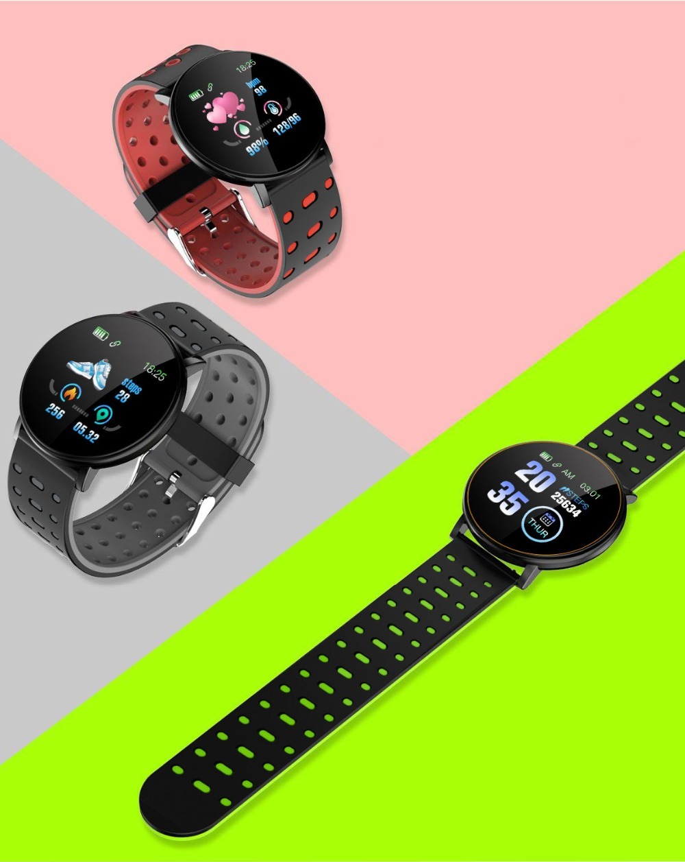 2020 nuevo Amazon Venta caliente 119 más barato reloj inteligente teléfono Android pantalla táctil redondo Smartwatch