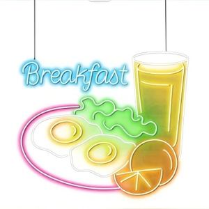 Custom Multicolor Catering LED <b>Neon</b> Sign for Cafe Restaurant Advertising & Companies Decor with Breakfast/Juice/Burger Design - Product Image 1