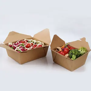 Paper Bowl 100% Food Grade Ensaladera De Papel Desechable Take Away Paper Salad Bowls