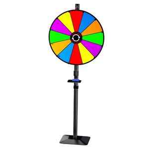 ラッキーマネースピニングゲーム活動促進のためのカスタマイズ可能なポータブル床立ちプライズホイールトレードショー機器 - Product Image 1