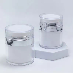 Pot à pompe sans air en acrylique de 15g-50g, rechargeable, vide, pour crème cosmétique, idéal pour les soins de la peau et les voyages (vente en gros) - Product Image 4