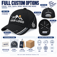 Casquette de baseball personnalisée brodée, 6 panneaux, visière incurvée, patch logo pleine surface, étiquette tissée, casquette OEM ODM