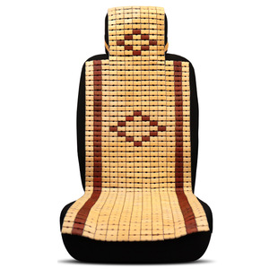 Coussin de siège de voiture en bambou, ensemble complet, respirant et rafraîchissant pour l'été, housse de siège avant universelle - Product Image 3