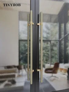 Tinyhob Modern Minimalist Glass <strong>Door</strong> Handle Stainless Steel Paired Solid Wood <strong>Black</strong> <strong>Door</strong> Handle / Heavy Duty Handle - Product Image 5