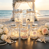 Bouteille en verre lumineuse de Noël 500 ml, lampe, bouteille à vœux, verre Mason, artisanat fait main, vente en gros, décoration de mariage
