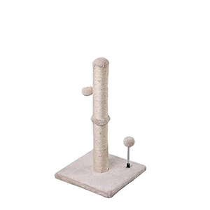 Griffoir pour chat DOUBLEFLY, écologique, moderne, simple, crème, arbre à griffes, griffoir de base de qualité supérieure, sangle en sisal, boule suspendue pour chatons - Product Image 3