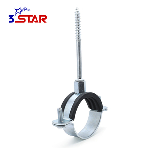 Paslanmaz çelik 2 inç ağır ayarlanabilir metrik boru klipsi kauçuk astarlı boru kelepçeler dirsek ile EPDM kauçuk - Product Image 3