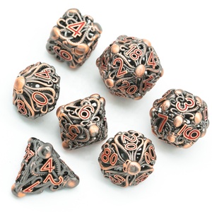 Para Udixi RPG Polyhedral Dungeons and Dragons Octopus Hollow Metal <span class=keywords><strong>Dice</strong></span> <span class=keywords><strong>Set</strong></span> Durable y Unique Packed in a Metal Box - Product Image 2