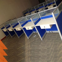 Meubles de bureau 2 places 4 personne cabine cloison de bureau modulaire table de poste de travail d'ordinateur chaise de bureau pour six