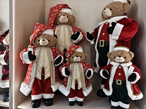 Luxury 50cm Animal <strong>Christmas</strong> Santa Bear Fabric Handicraft Eco Friendly Decorations Displaying <strong>Gifts</strong> Factory <strong>Wholesale</strong> Customized - Product Image 4