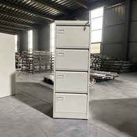 Archivador Metálico Moderno y Resistente KD para Oficina, con 3 o 4 Cajones, Gabinete de Almacenamiento Vertical de Acero con Cerradura