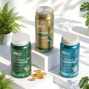 Custom Logo 100ml 200ml Sray Painting Aluminum <b>Bottle</b> for Health Care Vitamin Capsule Supplement Packaging - Product Image 3