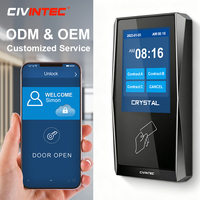 Lector de Control de Acceso RFID Inteligente CT5 OSDP Wiegand con Pantalla Táctil, Código PIN, NFC, BLE y Aplicación Móvil para Gestión de Acceso a Puertas