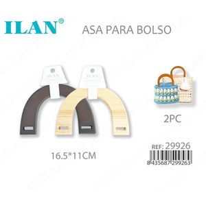 Asas de Madera para Bolsos Ilan, 16.5x11 cm, 2 Piezas - Product Image 3